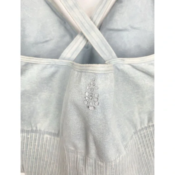 Free People Movement Good Karma Crop Tank, Ice Grey Blue - Size M/L - Picture 8 of 9
